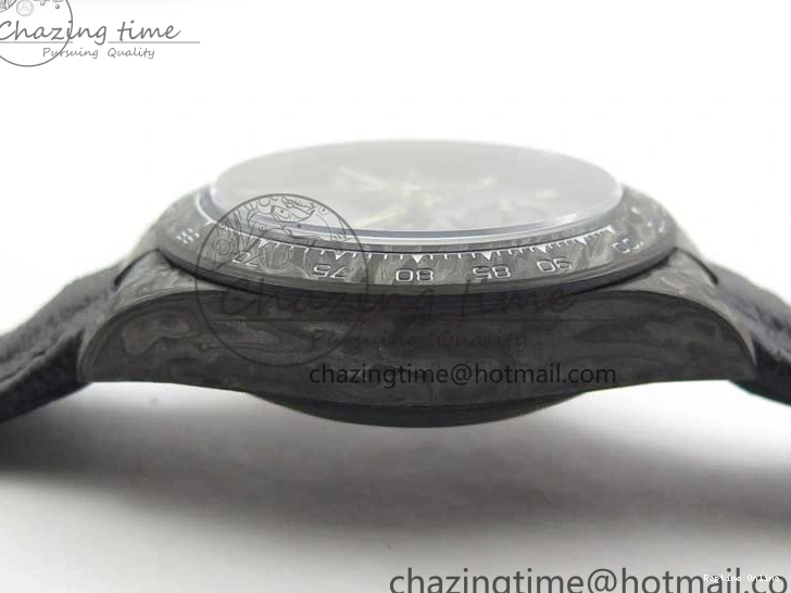 0210 Daytona DIW Carbon OMF Best Edition Carbon Dial on Black Leather Strap A Bright 2836